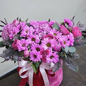 Коробочка с кустовыми розами