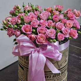 Коробочка с кустовыми розами