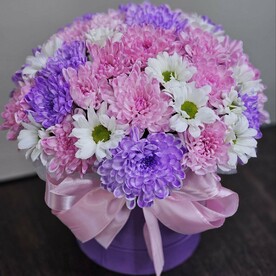 Коробка с хризантемой