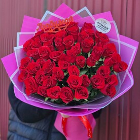 51 красная роза