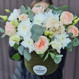 Цветы в бархатной коробочке