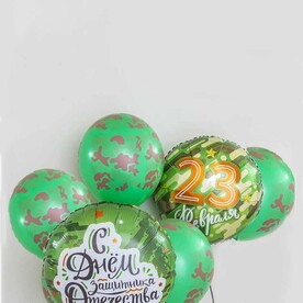 Фонтан из шаров Защитник в камуфляже