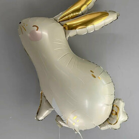 Фольгированный воздушный шар фигура Лесные Звери Заяц Белый