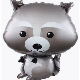 Фольгированный воздушный шар фигура Лесные Звери Енот