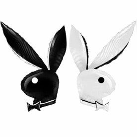 Воздушный шар фольгированная фигура Заяц черно-белый 2 ст