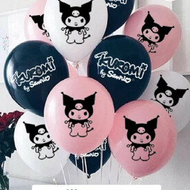 Воздушные шары с гелием на праздник, выпускной, день рождения Куроми Kuromi 9 шт