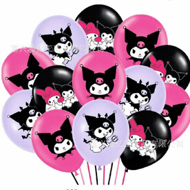 Воздушные шары с гелием на праздник, выпускной, день рождения Куроми 3 цвета, 9 шт