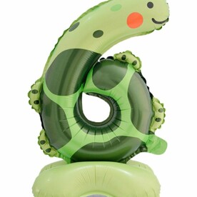 Воздушный шар цифра на подставке 6 в виде черепахи