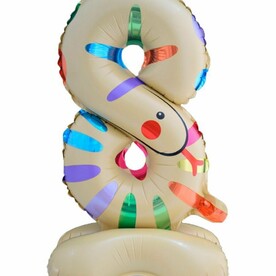 Воздушный шар цифра на подставке 8 в виде змеи светлой