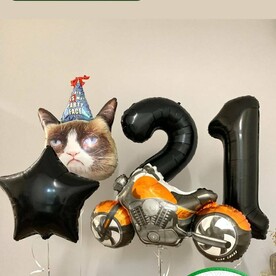 Фонтан воздушных шаров с гелием, воздушные шары на день рождения мужчине 21 год