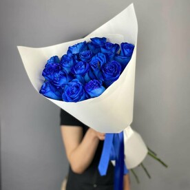 Букет 15 Синих роз
