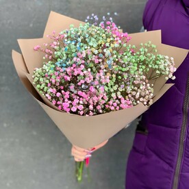 Букет радужных гипсофил