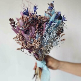 Букет сухоцветов с гипсофилой