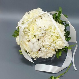 Букет невесты с хлопком