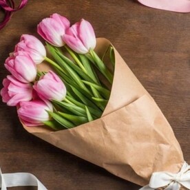 Букет тюльпанов в крафте