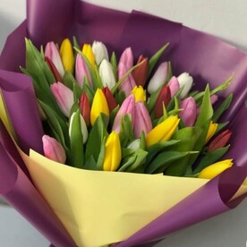 Букет 65 тюльпанов