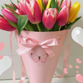 Букет Тюльпанов в конусе