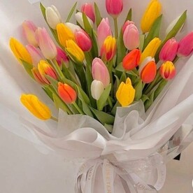 Букет тюльпанов «Яркая весна»