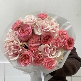 Букет Розовое Облоко от студии Mnogo Tsvetov