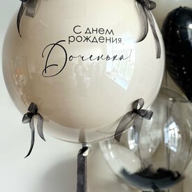 Набор воздушных шаров с перьями и бантиками