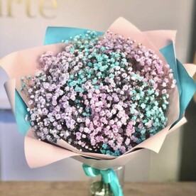 Букет живых цветов Гипсофила радужная 5 шт.