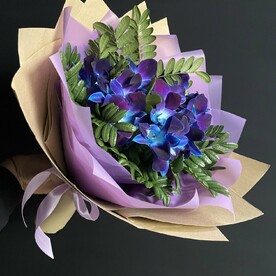 Букет космическая орхидея. Синяя орхидея.