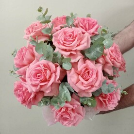 Букет софи лорен с эвкалиптом