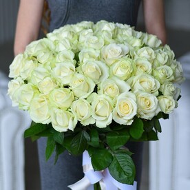Букет 51 белая роза