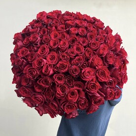 101 Роза красная Эквадор 60 см