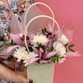 Сумочка розовых орхидей