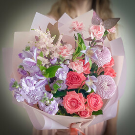⭐️ Букет в сиренево-розовой гамме «Фрея»