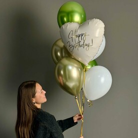 Фонтан шаров «С Днем рождения»