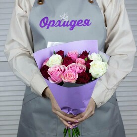 15 Роз 40 см микс