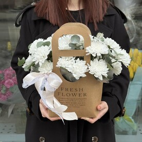 Сумочка с хризантемой "Аиша"