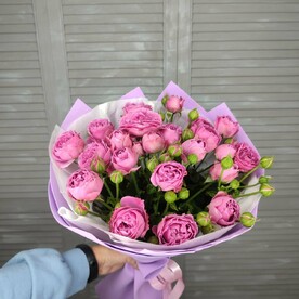 Розовые пионовидныем куствые розы Баблз