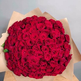 Букет из 101 красной розы 40 см