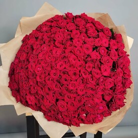 201 красная роза 60 см