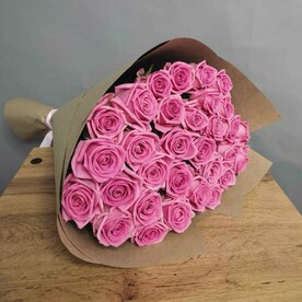 31 розовая роза аква 50 см