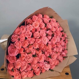 101 коралловая роза 50 см