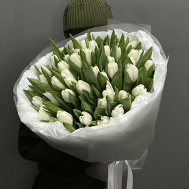 Букет "Белые тюльпаны"