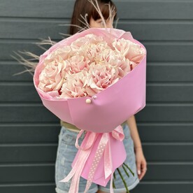 Букет из розовых французских Роз