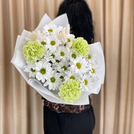 Букет ромашка с диантусом