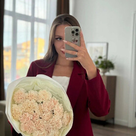 Монобукет светлых диантусов