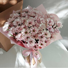 Монобукет 9 кустовых хризантем