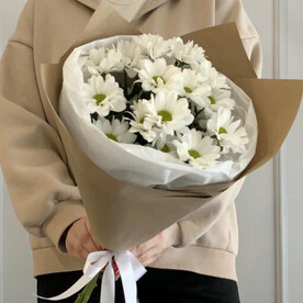 Стильный букет 🌿 ромашки хризантемы