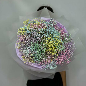 Букет радужных гипсофил