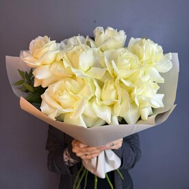 Букет из белых французских роз(9)