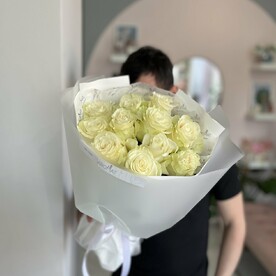 Букет из белых роз, 11 шт