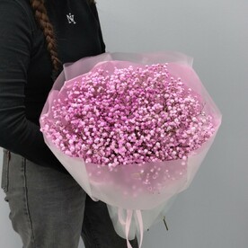 Букет из розовой гипсофилы