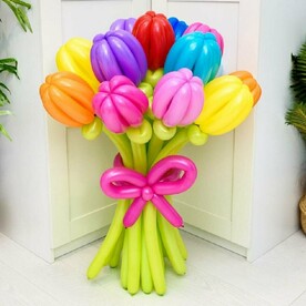 Букет цветов из 11 воздушных Тюльпанов